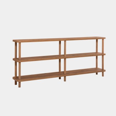 Biblioth&egrave;que en bois Zen - 180 x 35 x 75 cm - Marron