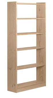 Biblioth&egrave;que pin massif Gala 6 tablettes en 79,6cm
