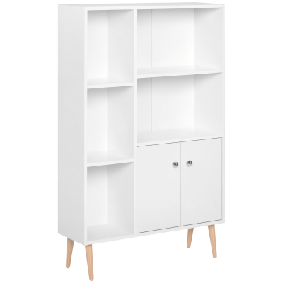 Biblioth&egrave;que scandinave 4 niches placard 2 portes