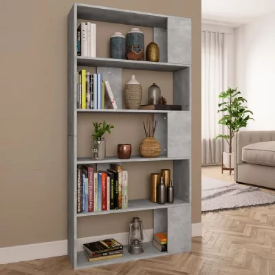 Biblioth&egrave;que/S&eacute;parateur de pi&egrave;ce Gris b&eacute;ton 80x24x159 cm