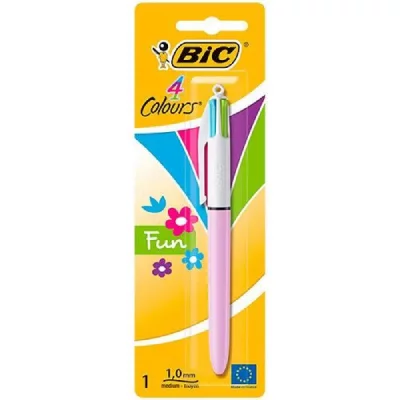 BIC  - 4 Colours Fashion - Blister de Stylo-Bille
