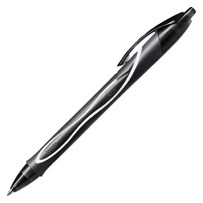 BIC   stylo &agrave; encre gel gelocity quick dry, trac&eacute;: noir noir