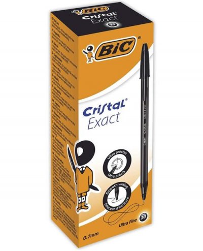 BIC  Bo&icirc;te De 20 Stylos Pointe Fine Noir