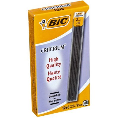 Bic Conte Etui de mines 2 mm Hi-Polymer haute qualit&eacute; HB (12 x 6)