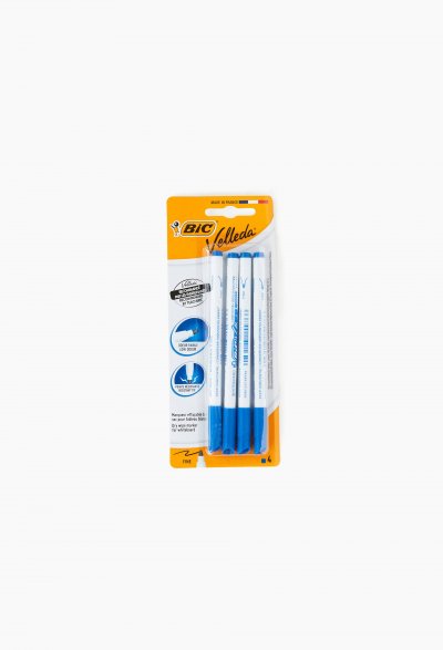 BIC &reg; - Feutre effa&ccedil;able &agrave; sec Velleda&reg; 1721 x4 - Encre bleue