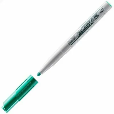 BIC  Feutre tableau blanc effa&ccedil;able &agrave; sec 1741 Pte Medium Ogive vert