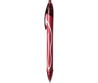 BIC  Gelocity Stylo &agrave; encre gel r&eacute;tractable rouge pointe 0,7 mm 949874