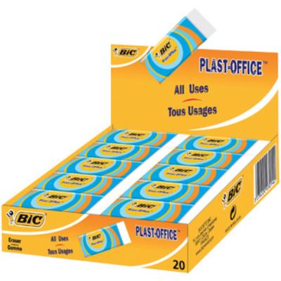 BIC  gomme plastique Plast-Office, pr&eacute;sentoir de comptoir