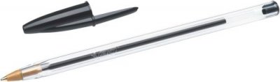 BIC  Lot de 10 Stylos bille CRISTAL Rechargeable Pte Moy. Noir