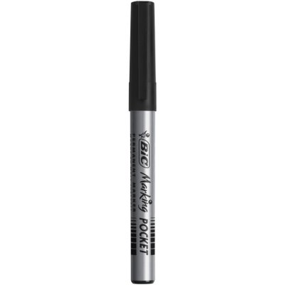 BIC  Lot de 6 marqueurs permanent Pocket 1445, pointe ogive, noir