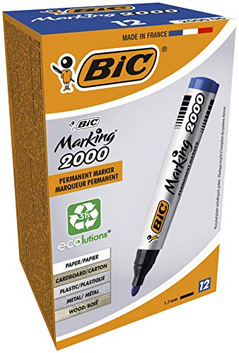 BIC  Marking 2000 Permanent Markers 12 Units Bleu