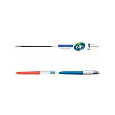 BIC  Recharge Pour Stylo &Agrave; Bille 4 Couleurs Pointe Moyenne Encre Verte