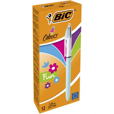 BIC  Stylo &Agrave; Bille R&eacute;tractable A 4 Couleurs Fashion