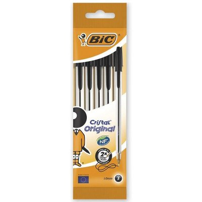 BIC &reg; - Stylo-bille bleu Cristal&reg; Original x5 - Encre bleue