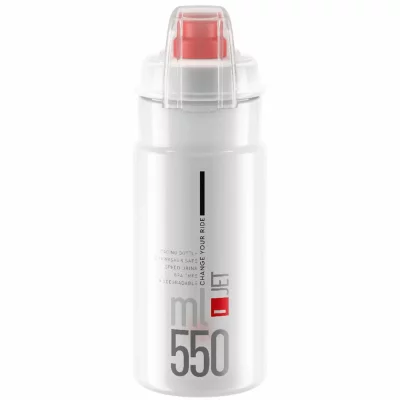ELITE Bidon &agrave; logo  Jet plus - blanc/rouge - 550 ml