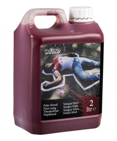 BOLAND BIDON SANG 2 LITRES  Rouge- DECORATION DE FETE HALLOWEEN