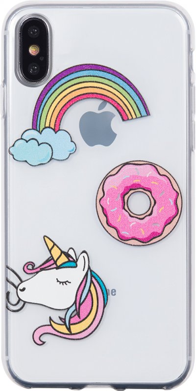 BIGBEN CONNECTED  Coque Souple Patchs pour iPhone X/XS