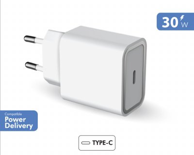 FORCE Bigben FPCar Charger1 portC PD 30WRecycledWhite