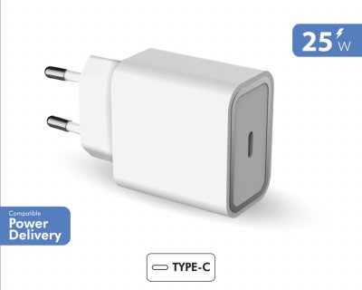 FORCE Bigben FPCharger 1 portC PD 25W Recycled Whit