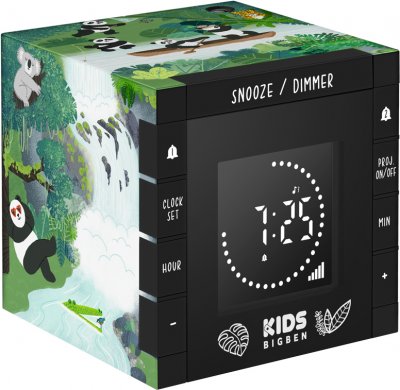 BIGBEN  r70ppanda reveil cube projecteur decor panda BIG3499550385168