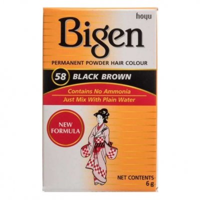 BIGEN  Poudre Couleur Permanente Pour Les Cheveux #58 Brun Noir