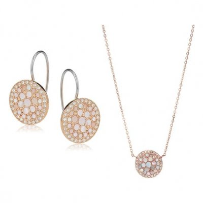 FOSSIL Bijoux Femme  Mother of Pearl Disc Boucles d'oreilles JF01737791