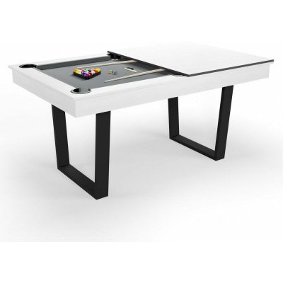 SOKKER Billard Am&eacute;ricain Convertible en Table &agrave; manger 4/6 personnes 185 x 104 x 82 Cm - Horizon