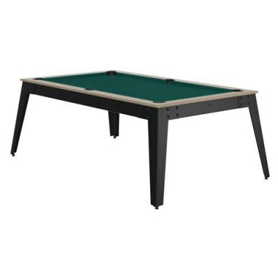 RENE PIERRE Billard Steel Oslo Pieds Gris Drap Vert