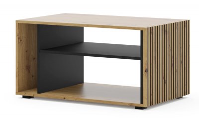 Bim Furniture Table basse AURIS 88 x 55 cm ch&ecirc;ne artisan / noir mat