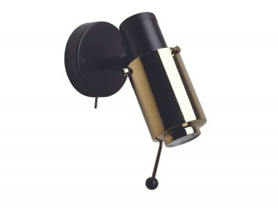 DCW Biny Spot LED avec Interrupteur&Tige Noir/Or - 