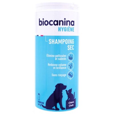 BIOCANINA  HYGIENE - Shampoing Sec - Chien et Chat, 75g