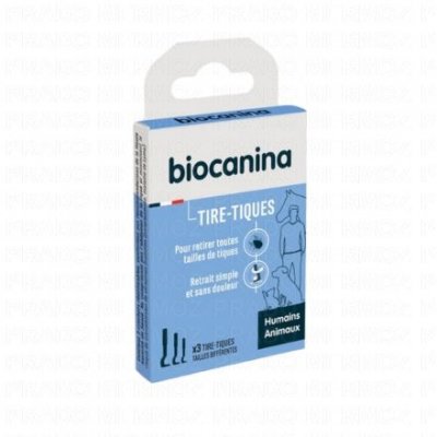 BIOCANINA  Tire-tiques crochetsx2