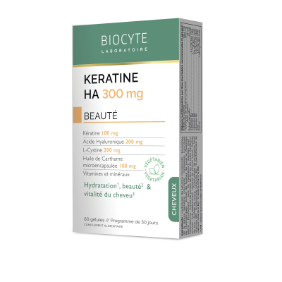 BIOCYTE  K&eacute;ratine HA 300 mg Beaut&eacute; 60 G&eacute;lules - Bo&icirc;te 60 g&eacute;lules