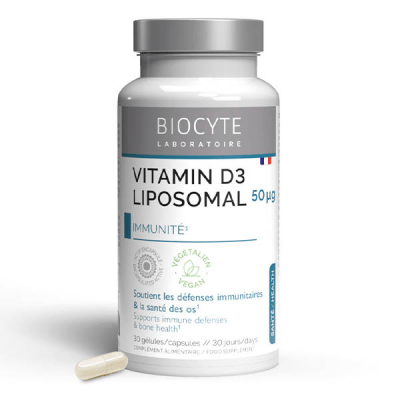BIOCYTE  Longevity Min&eacute;raux - Vitamin D3 liposomal 30 g&eacute;lules