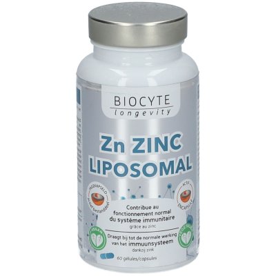 BIOCYTE  Longevity Min&eacute;raux - Zn Zinc liposomal g&eacute;lules x 60