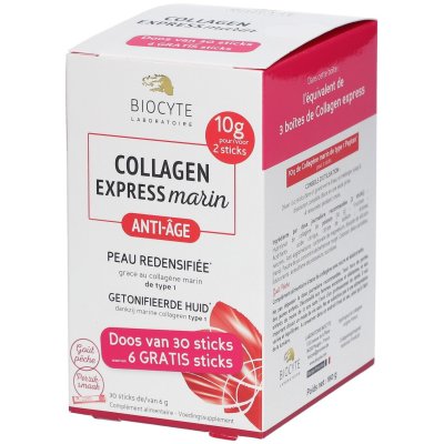 BIOCYTE  Pack Collagen Express 30 - Bo&icirc;te 30 sticks de 6 g