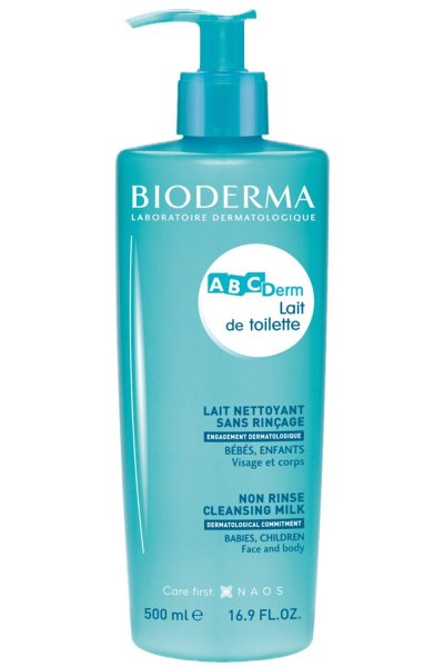 BIODERMA  ABCderm lait nettoyant sans rin&ccedil;age flacon 500ml