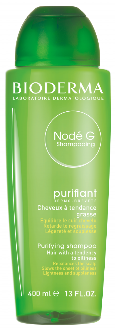 BIODERMA  NODE G - Shampoing Purifiant Cheveux &agrave; Tendance Grasse, 400ml