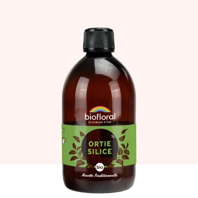 BIOFLORAL  Ortie-silice Buvable Bio, Articulations et vitalit&eacute;, 500 ml