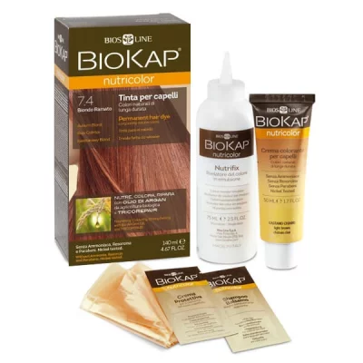 BIOKAP  Coloration 7.4 Rouge Cuivr&eacute; - Nutricolor