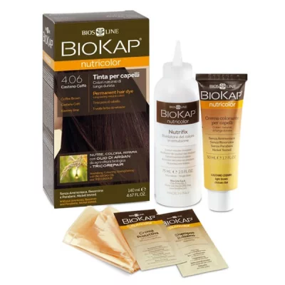 BIOKAP  Nutricolor Teinture pour Cheveux 4.06 Caf&eacute; Brun 140 ml 140 ml