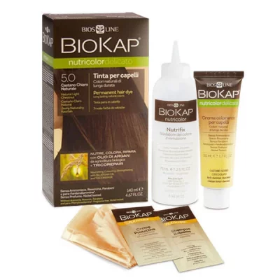 BIOKAP  Nutricolor Teinture pour Cheveux 5.0 Ch&acirc;tain Clair Naturel