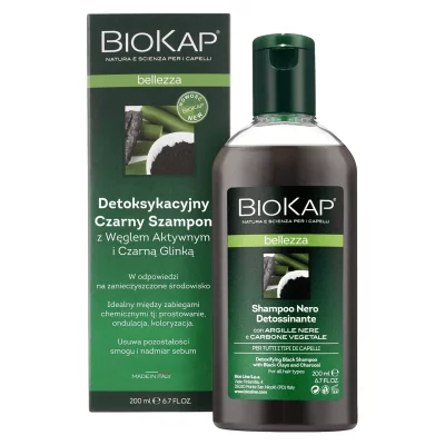 BIOKAP  - Shampooing Noir D&eacute;toxifiant Naturel Et Purifiant 200 Ml