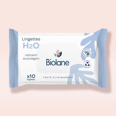 BIOLANE  Lingettes Epaisses H2O x 10 lingettes