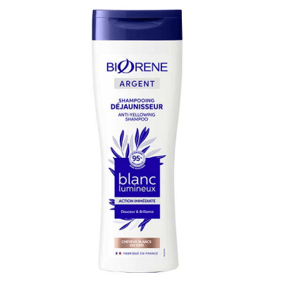 BIORENE  ARGENT shampooing d&eacute;jaunisseur action imm&eacute;diate blanc lumineux