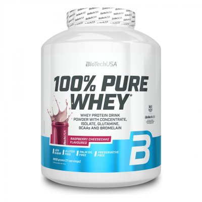 BIOTECH USA  100% Pure Whey 2kg Cheesecake aux framboises - Lactos&eacute;rum