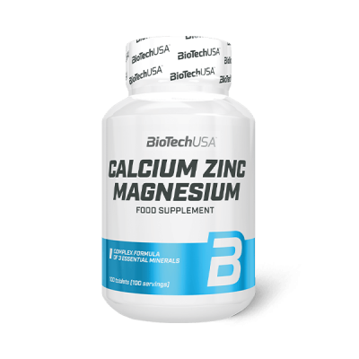 BIOTECH USA  Calcium Zinc Magn&eacute;sium 100 comprim&eacute;s - Magn&eacute;sium