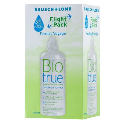 BAUSCH&LOMB Biotrue Flight Pack,1 Flacon de 100ml + 1 &eacute;tui