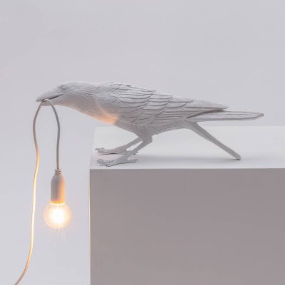 SELETTI Bird Lamp Playing Lampe de table Blanc - 