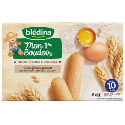 BLEDINA Biscuits B&eacute;b&eacute; D&egrave;s 10 Mois Boudoir  - Le Paquet De 6 Sachets